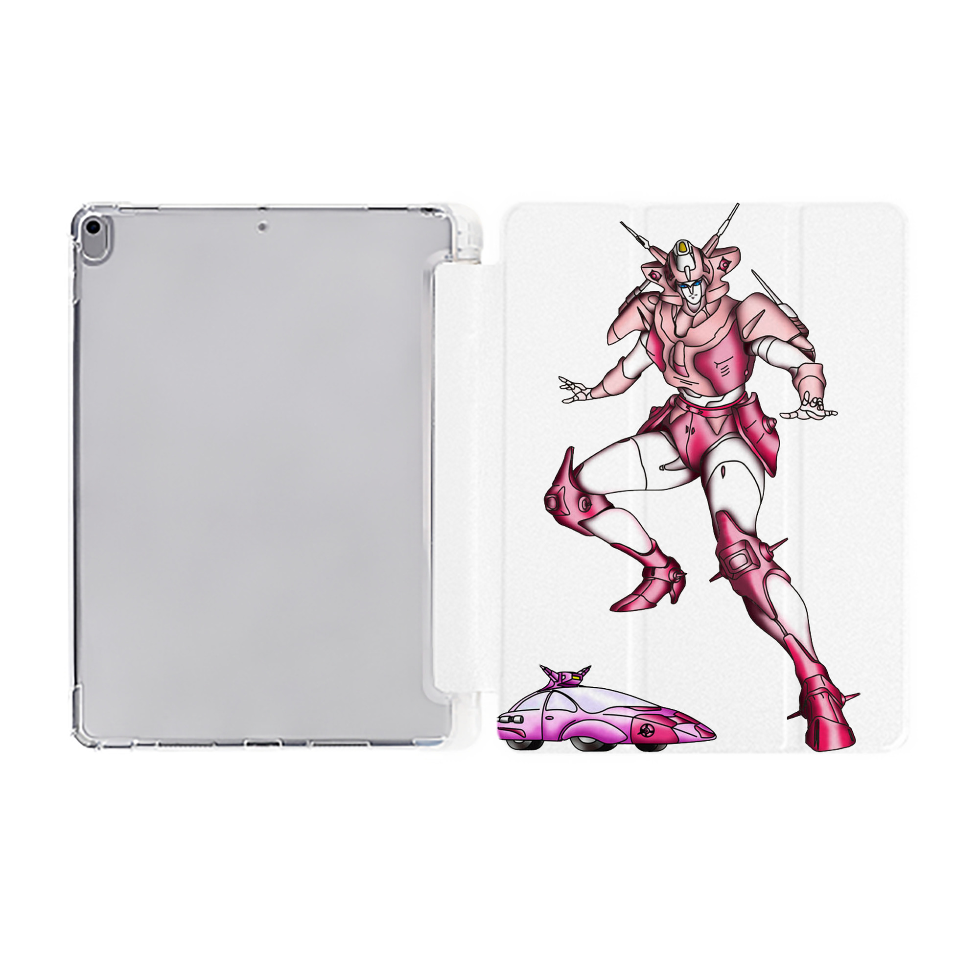 （画像用）  IPad ケース ペン収納付き 三つ折りスタンド PUレザー×シリコン 対応機種9.5/10.5/10.9インチ